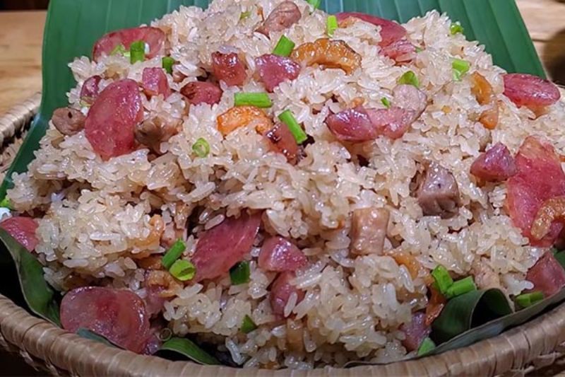 Cách trình bày xôi mặn rất đơn giản