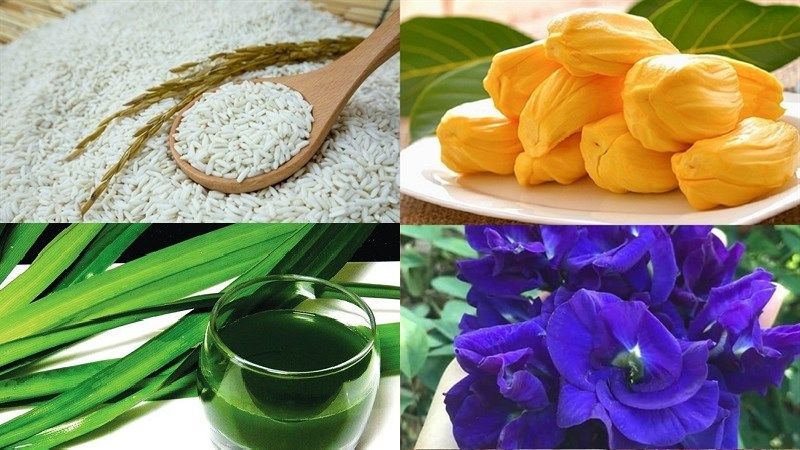 Ảnh 6: Chuẩn bị nguyên liệu để nấu xôi mít ngũ sắc