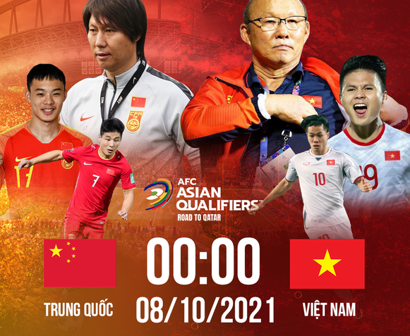 Link xem trực tiếp Việt Nam vs Trung Quốc lúc 0h00 ngày 8/10 
