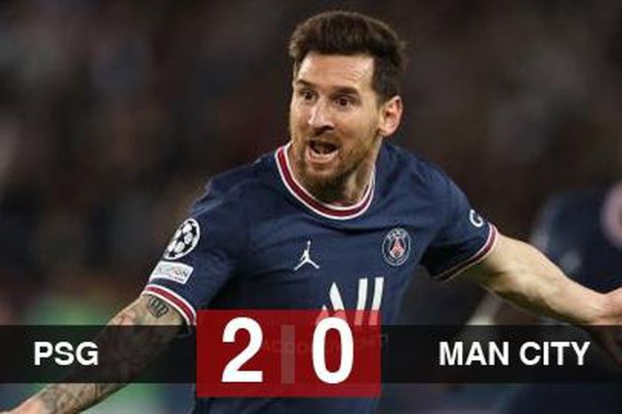 Messi lần đầu lập công, PSG vươn lên dẫn đầu bảng A sau khi thắng Man City 2-0